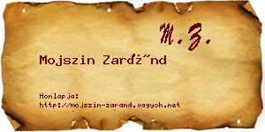 Mojszin Zaránd névjegykártya